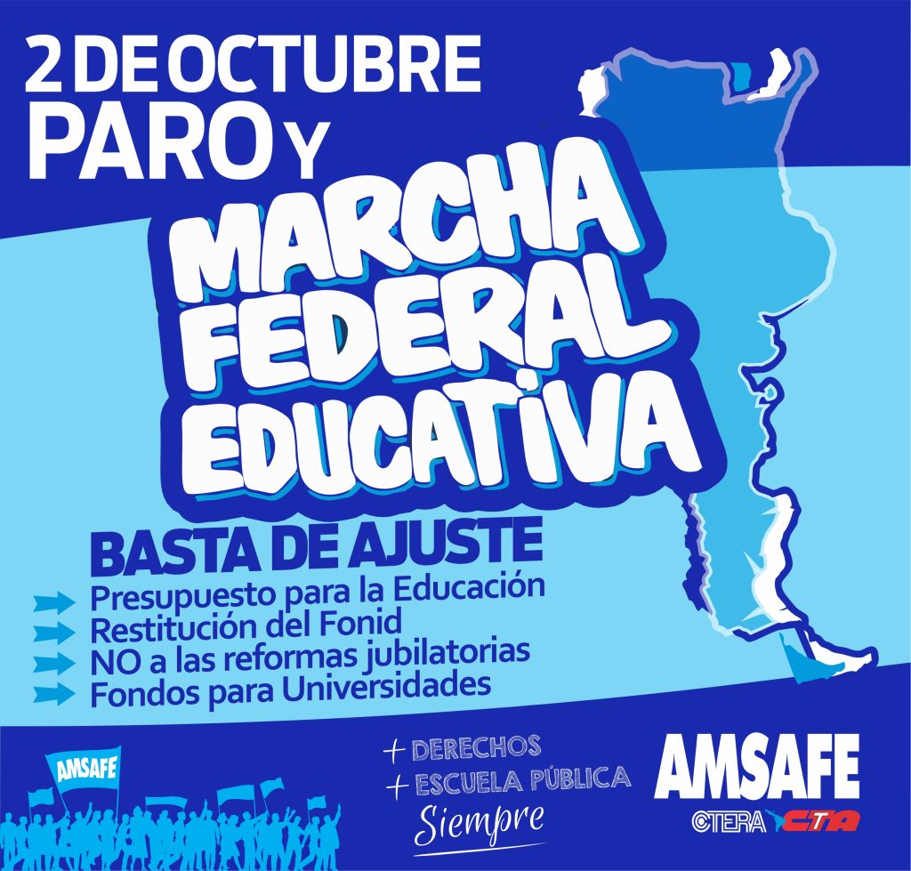 MARCHA FEDERAL EDUCATIVA Y PARO NACIONAL DOCENTE. ACCIONES EN TODA LA ...