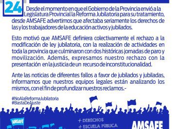 REFORMA JUBILATORIA: INFORMACIÓN DE INTERÉS