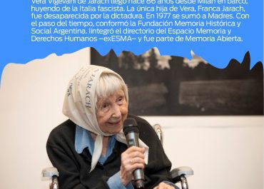 Hasta siempre Vera Jarach
