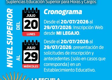 INSCRIPCIÓN SUPLENCIAS NIVEL SUPERIOR
