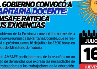 CONVOCATORIA A LA PARITARIA DOCENTE