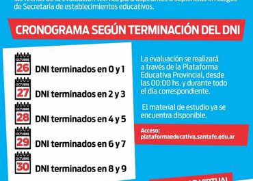 SUPLENCIAS DE SECRETARÍA 2027: CRONOGRAMA DE EVALUACIÓN TÉCNICA